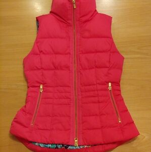 Lilly Pulitzer Syd Puffer Vest Pomegranate Pink